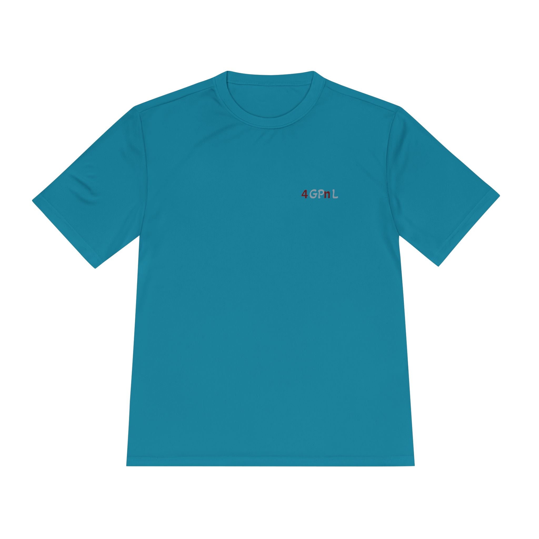 4GPnL "Title of Liberty" Flag Graphic Moisture-Wicking Tee — Inspirational Script Back Print