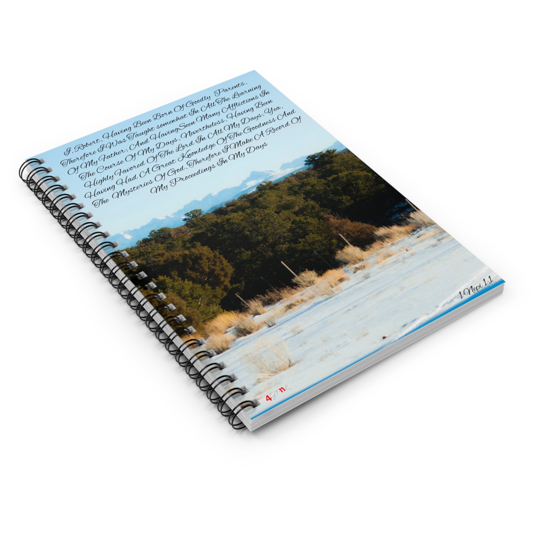 Inspirational Script Spiral Notebook — Ruled Journal with Elegant Calligraphy Quote