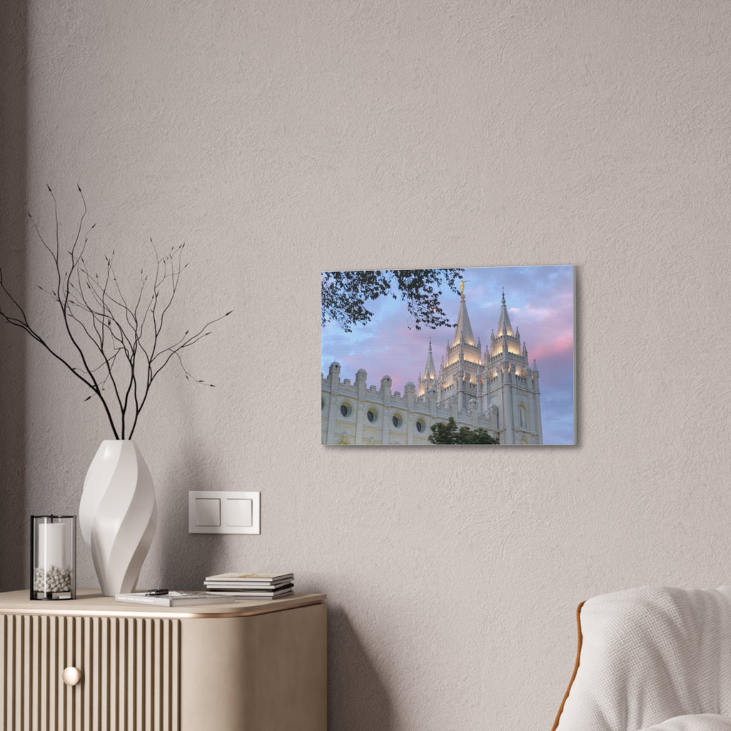 Salt Lake Temple Sunset Canvas Print