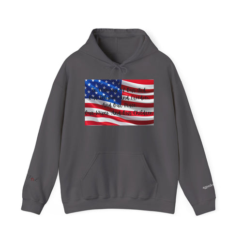 Copy of American Flag  Title Of Liberty Hoodie | Distressed Stars Stripes Graphic