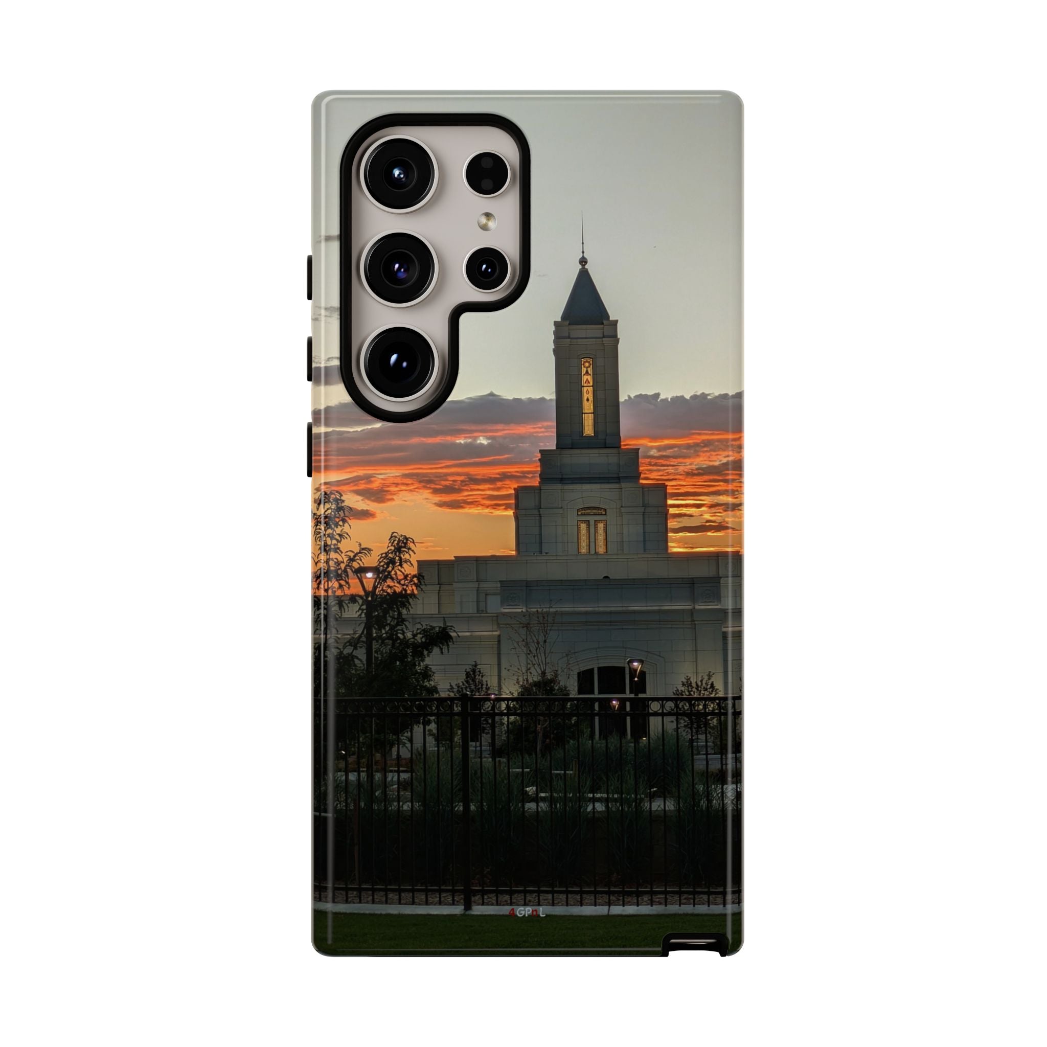 Grand Junction, CO Temple Sunset Phone Case — Protective Tough Case with Scenic Sunset Temple Design