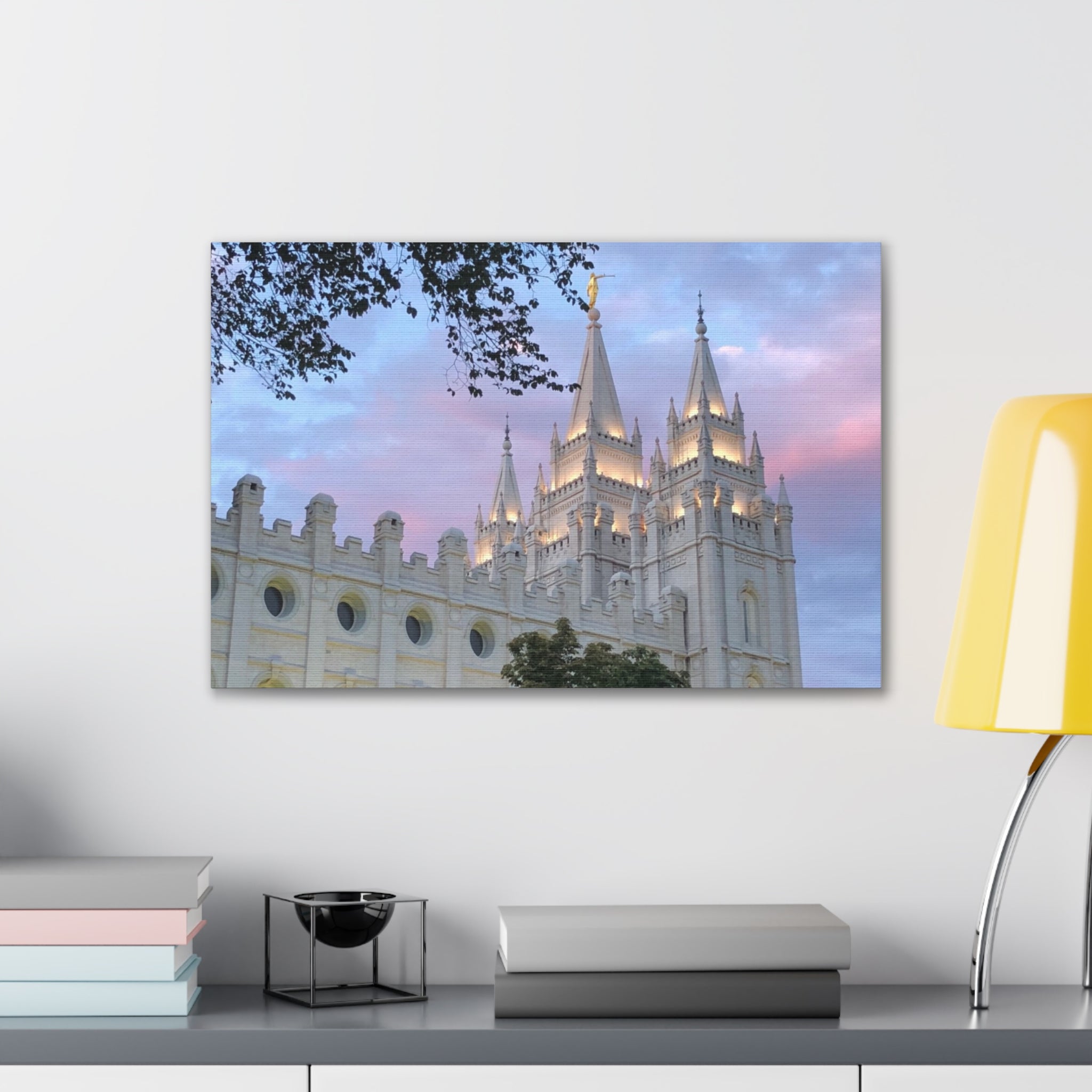 Salt Lake Temple Sunset Canvas Print