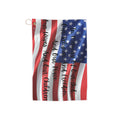 American Flag Golf Towel – Patriotic 'Home of the Brave' Golf Towel with Grommet & Ring