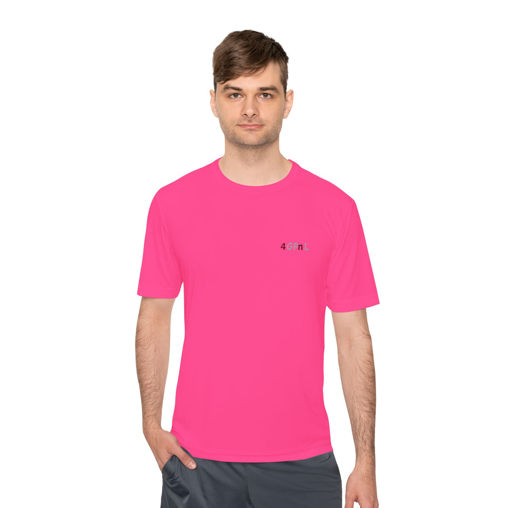 4GPnL "Title of Liberty" Flag Graphic Moisture-Wicking Tee — Inspirational Script Back Print