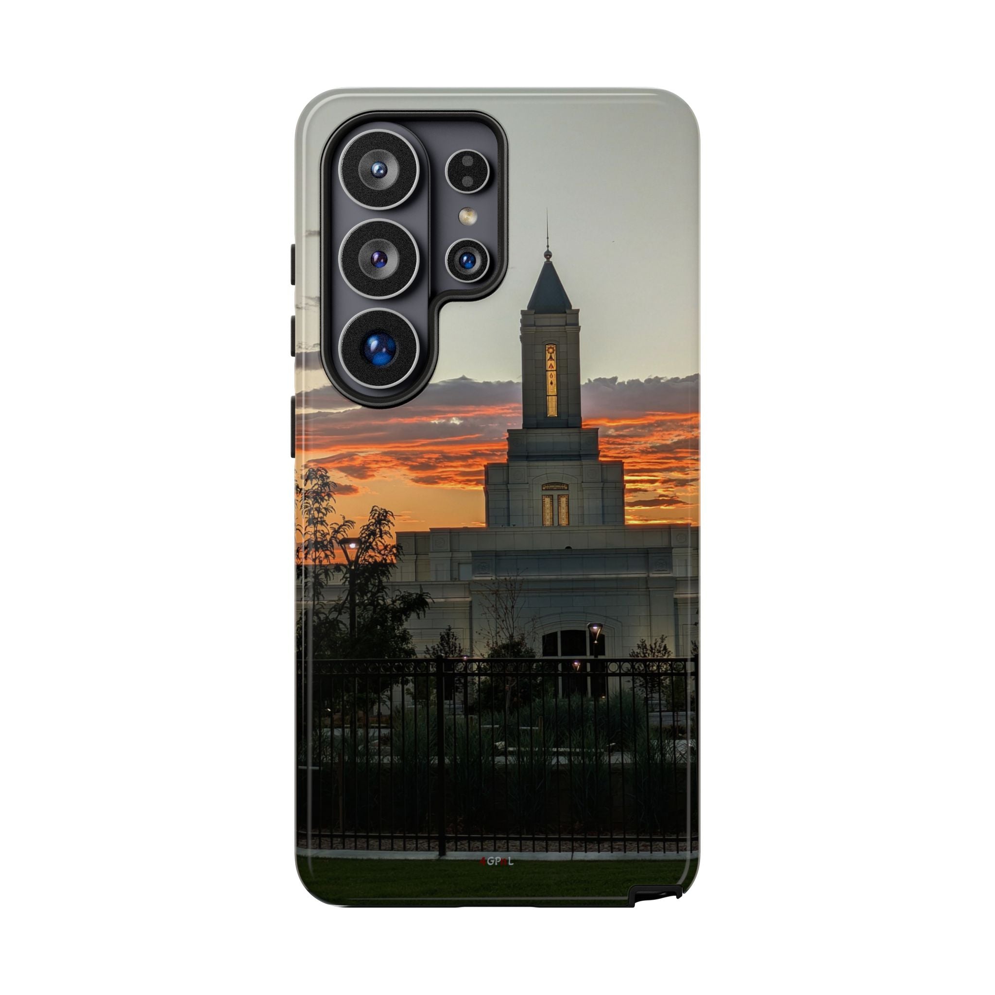 Grand Junction, CO Temple Sunset Phone Case — Protective Tough Case with Scenic Sunset Temple Design