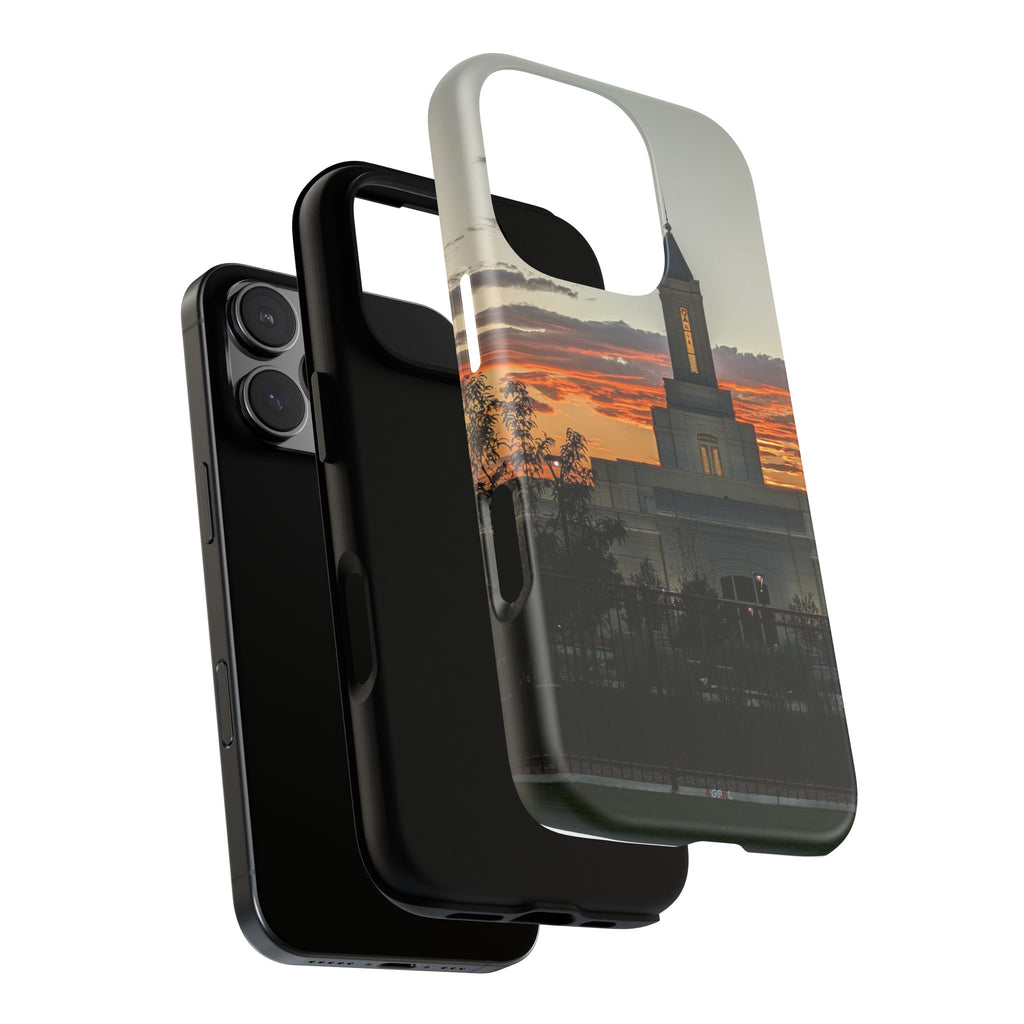 Grand Junction, CO Temple Sunset Phone Case — Protective Tough Case with Scenic Sunset Temple Design