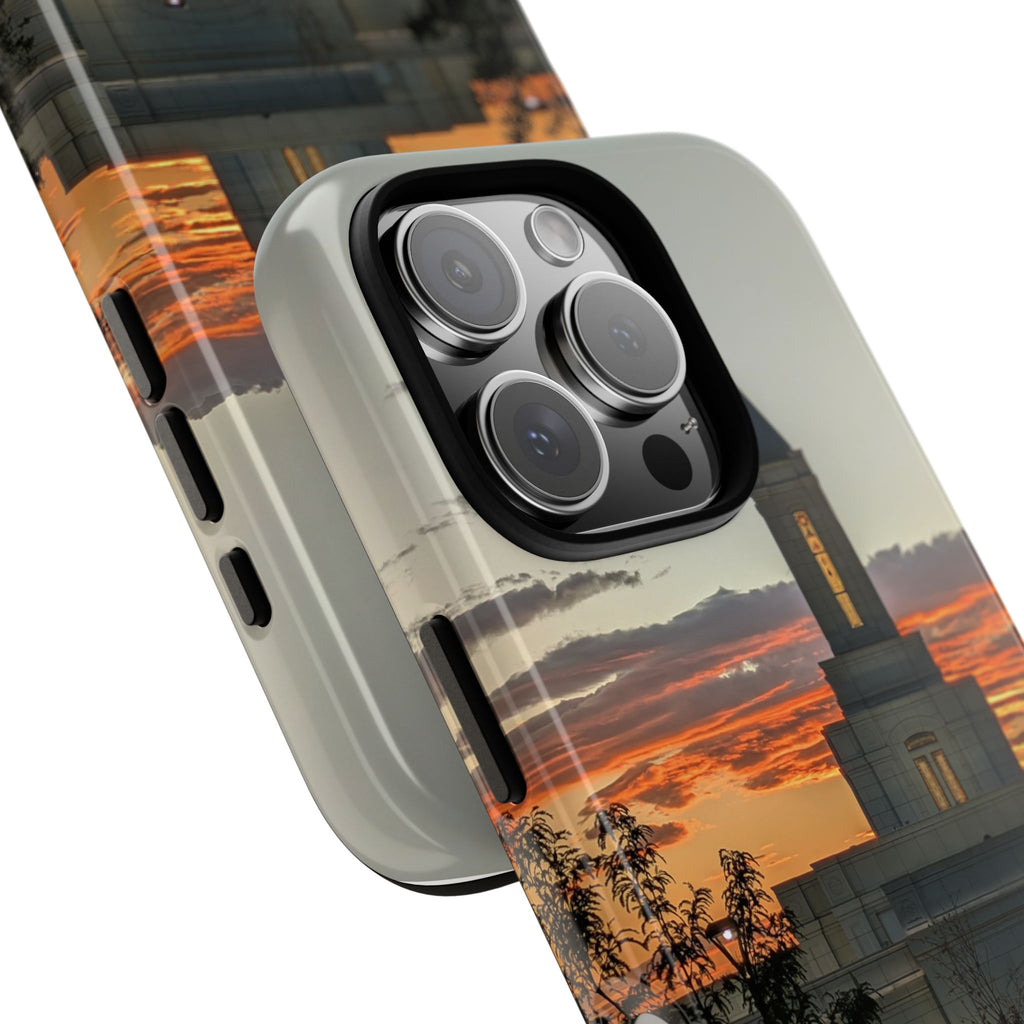 Grand Junction, CO Temple Sunset Phone Case — Protective Tough Case with Scenic Sunset Temple Design