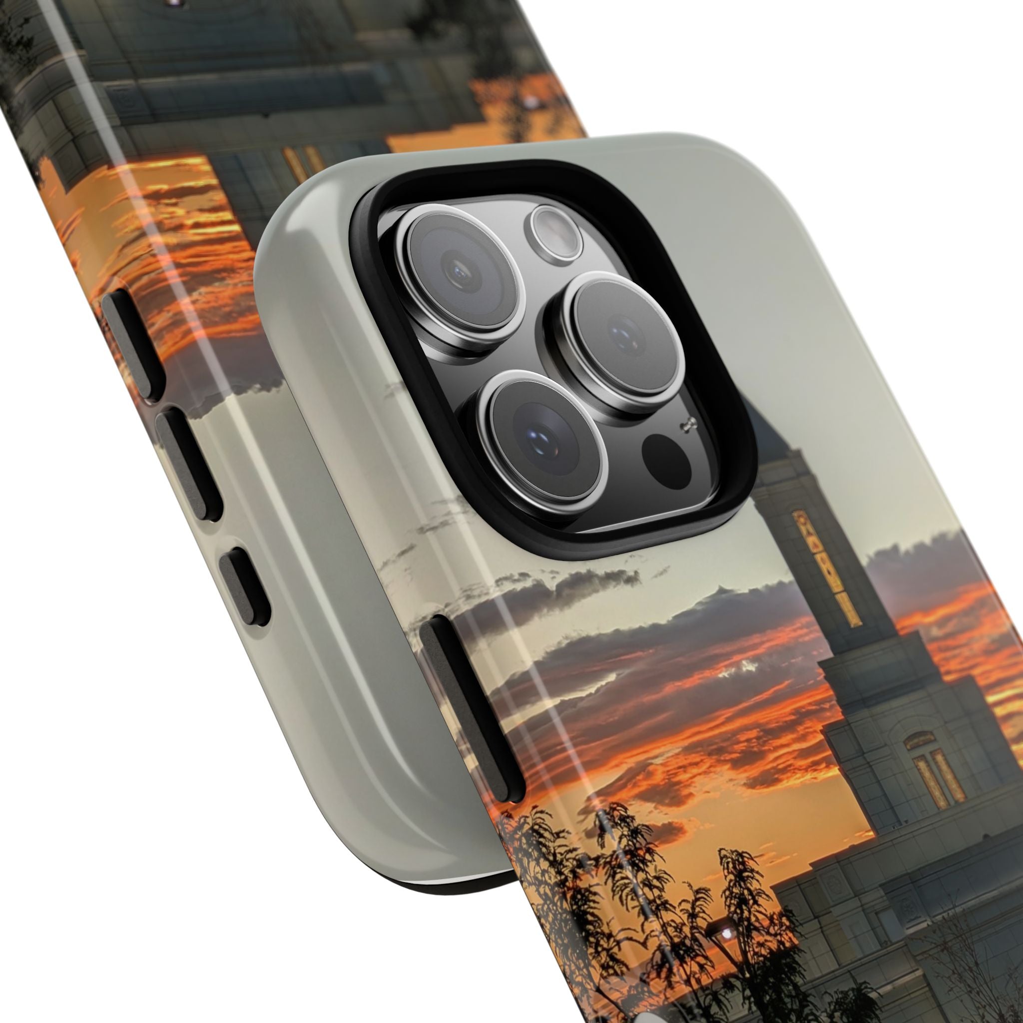 Grand Junction, CO Temple Sunset Phone Case — Protective Tough Case with Scenic Sunset Temple Design