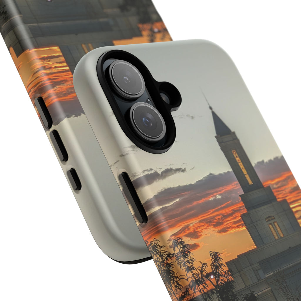 Grand Junction, CO Temple Sunset Phone Case — Protective Tough Case with Scenic Sunset Temple Design