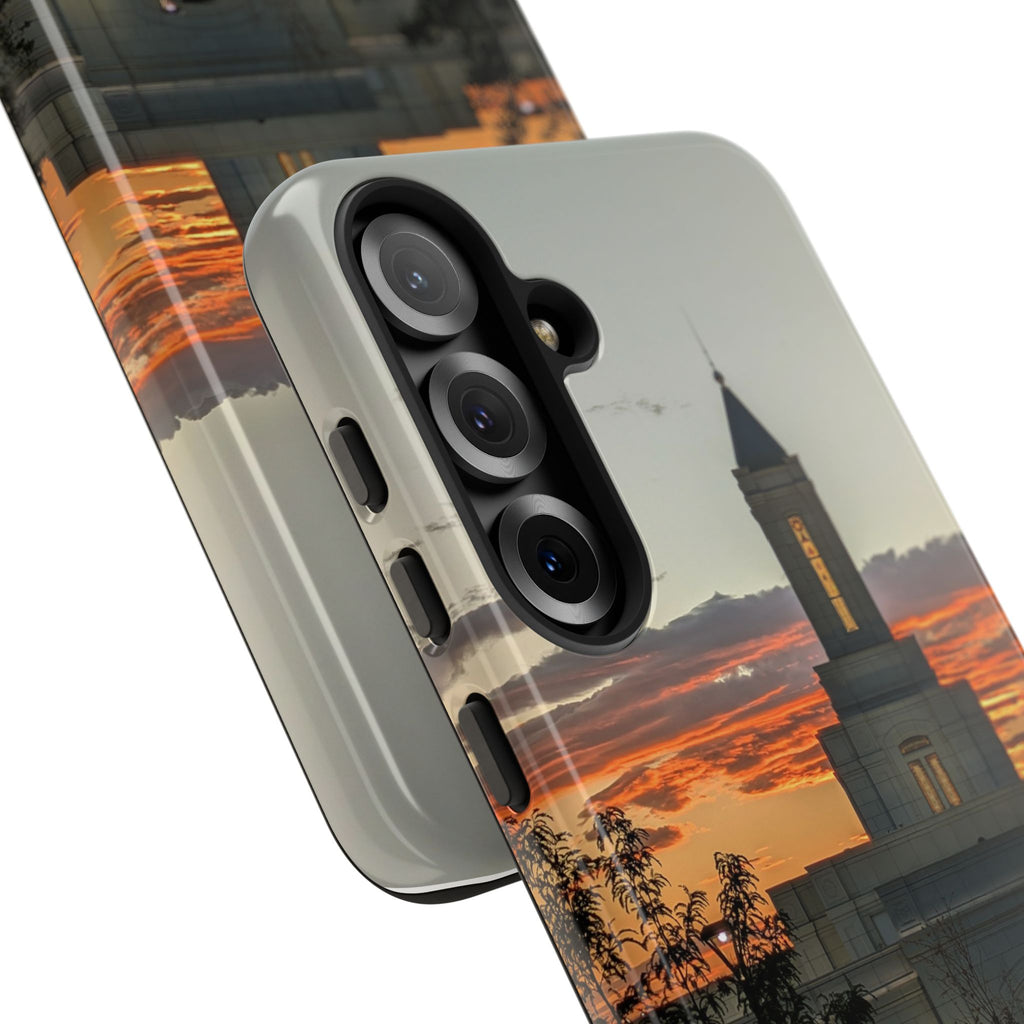 Grand Junction, CO Temple Sunset Phone Case — Protective Tough Case with Scenic Sunset Temple Design