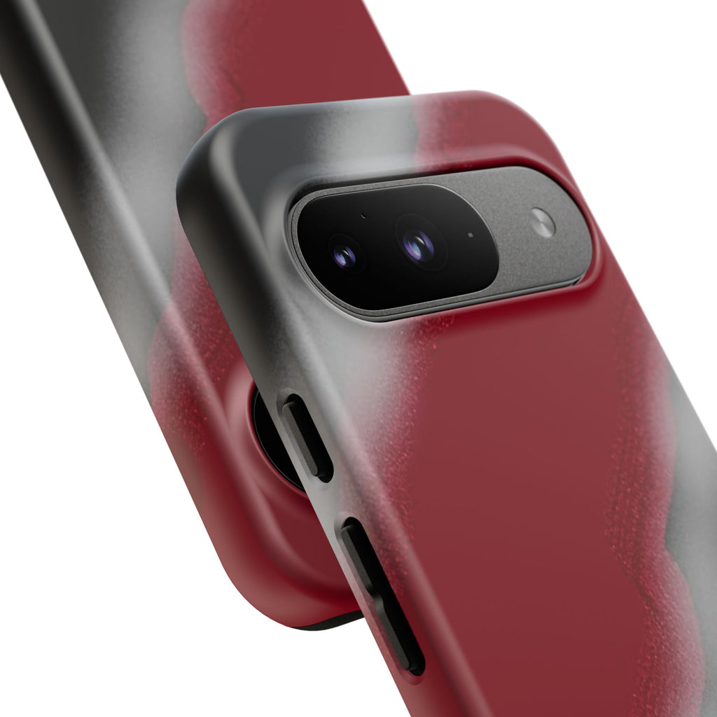 Red and Black Gradient Tough Phone Case — Shockproof Protective Cover