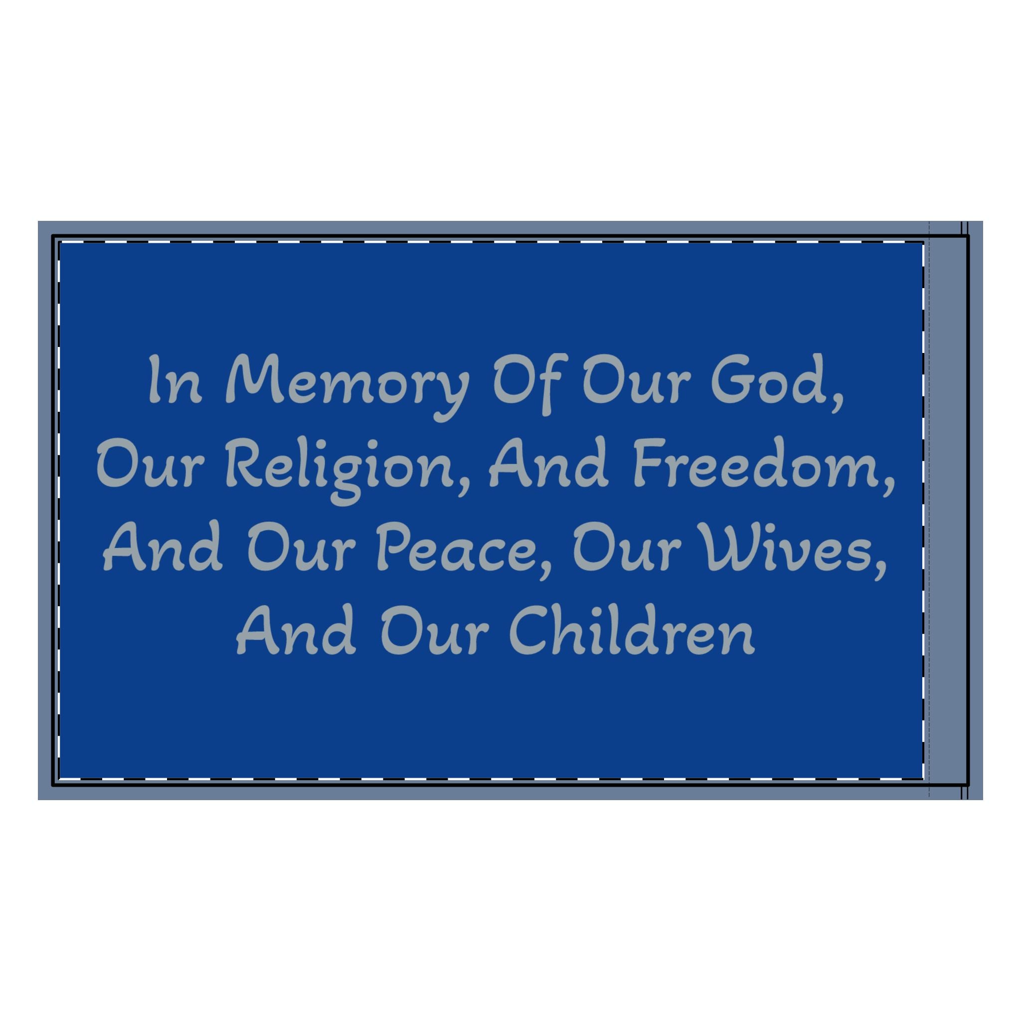 Captain Moroni's "Title of Liberty" Memorial Tribute Double-Sided Flag
