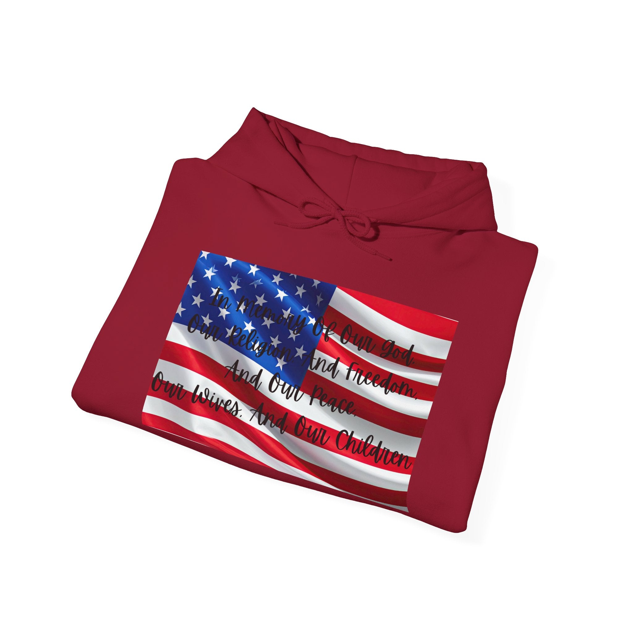 Copy of American Flag  Title Of Liberty Hoodie | Distressed Stars Stripes Graphic