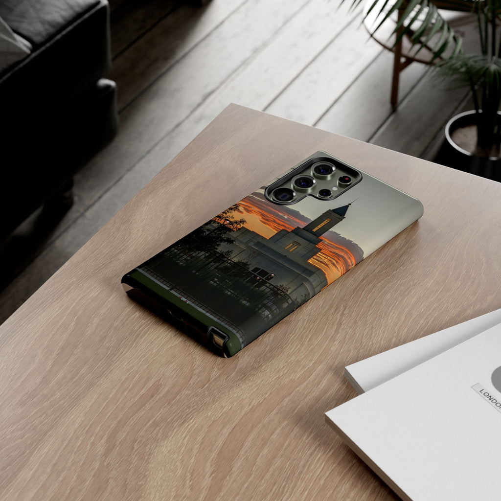 Grand Junction, CO Temple Sunset Phone Case — Protective Tough Case with Scenic Sunset Temple Design