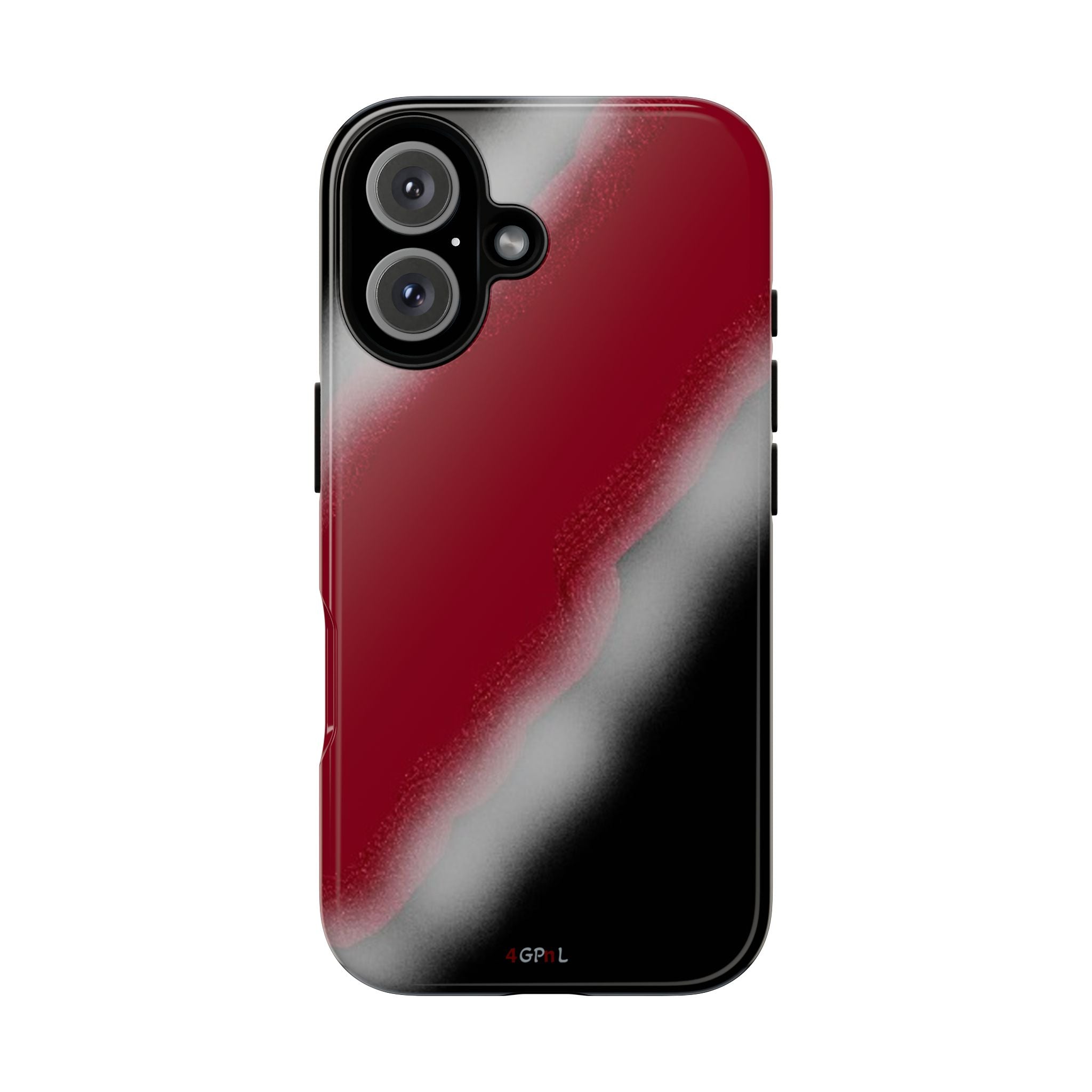 Red and Black Gradient Tough Phone Case — Shockproof Protective Cover