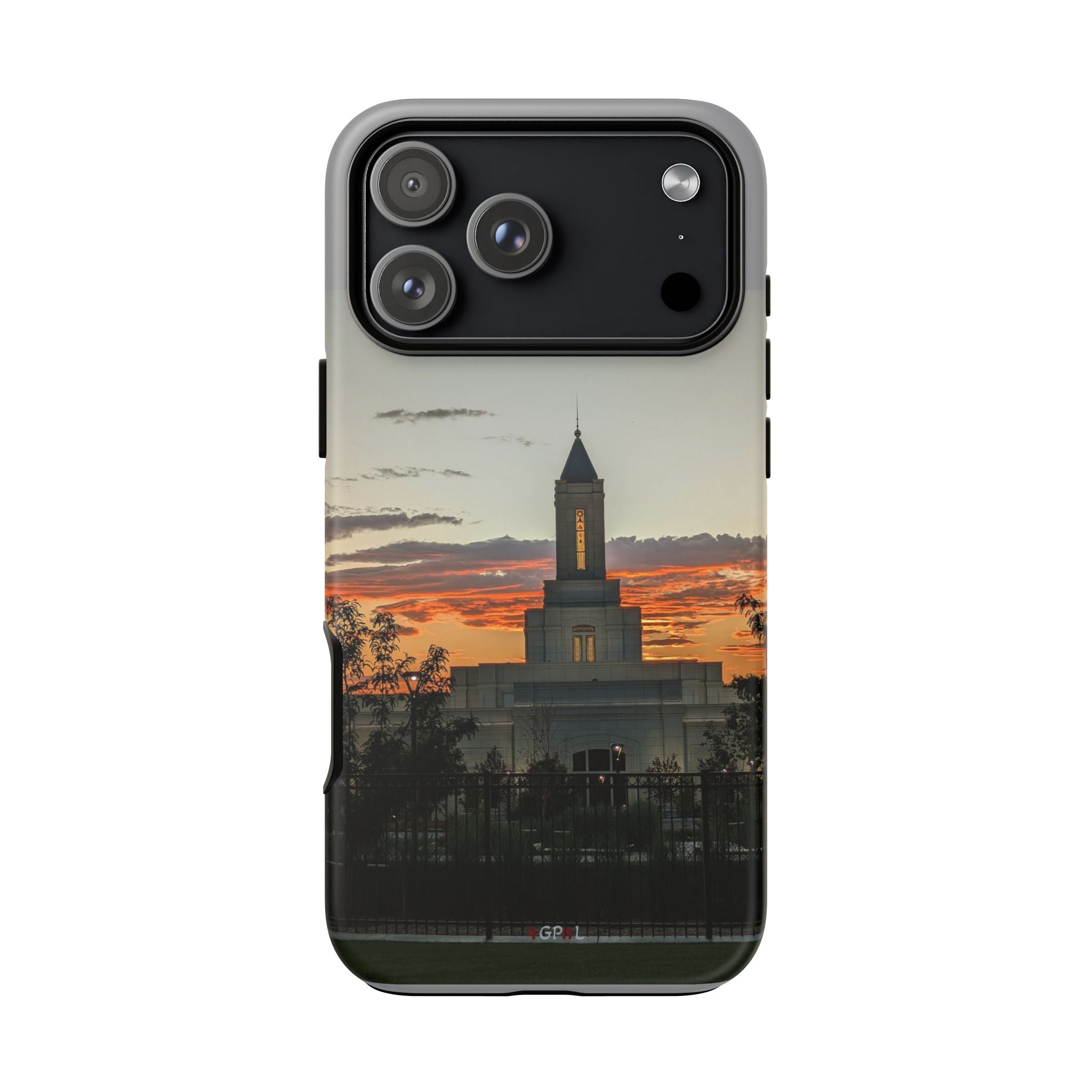 Grand Junction, CO Temple Sunset Phone Case — Protective Tough Case with Dramatic Sunset Photography