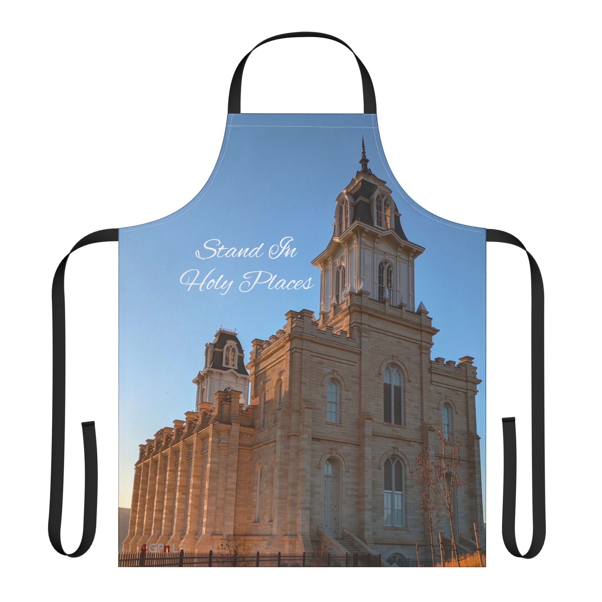 Manti Temple Apron — "Stand In Holy Places" Cooking Apron for Latter-day Saints, Temple Lover Gift