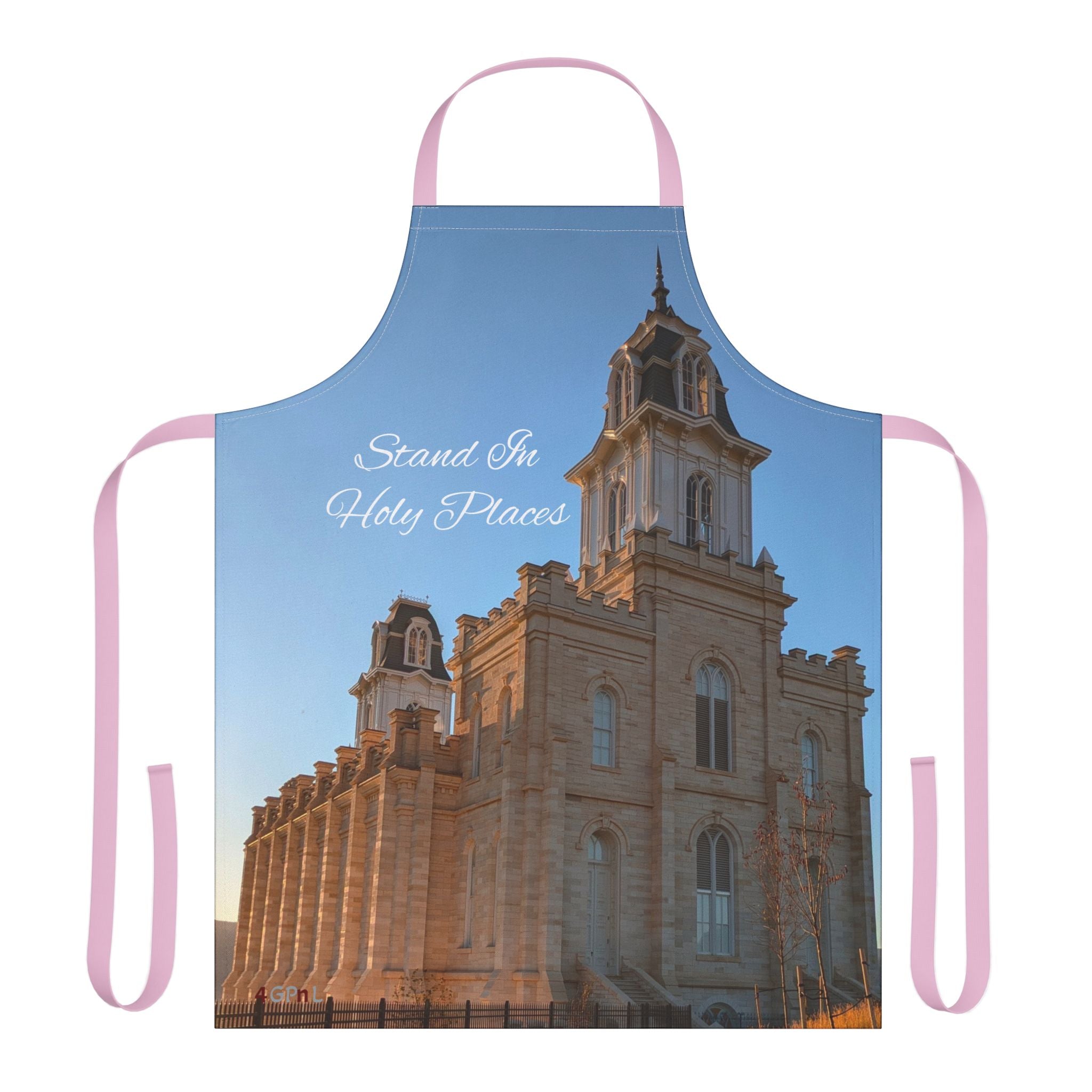 Manti Temple Apron — "Stand In Holy Places" Cooking Apron for Latter-day Saints, Temple Lover Gift